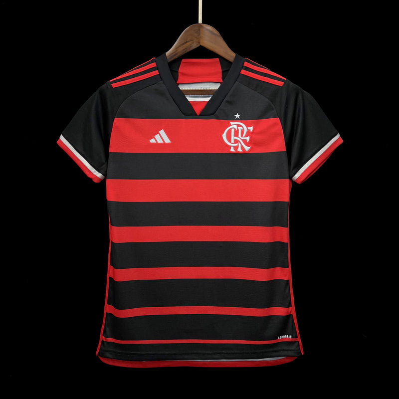 Camisa Flamengo 24/25 Adidas Feminina Vermelha e Preta