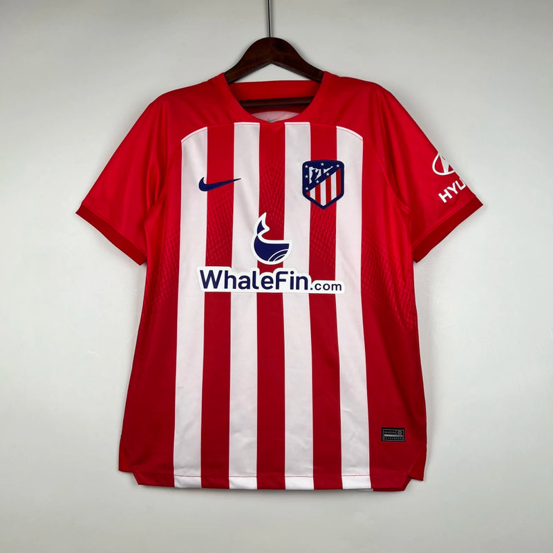 Camisa Atlético de Madrid Home 23/24 Torcedor Nike Masculina - Vermelho e Branco