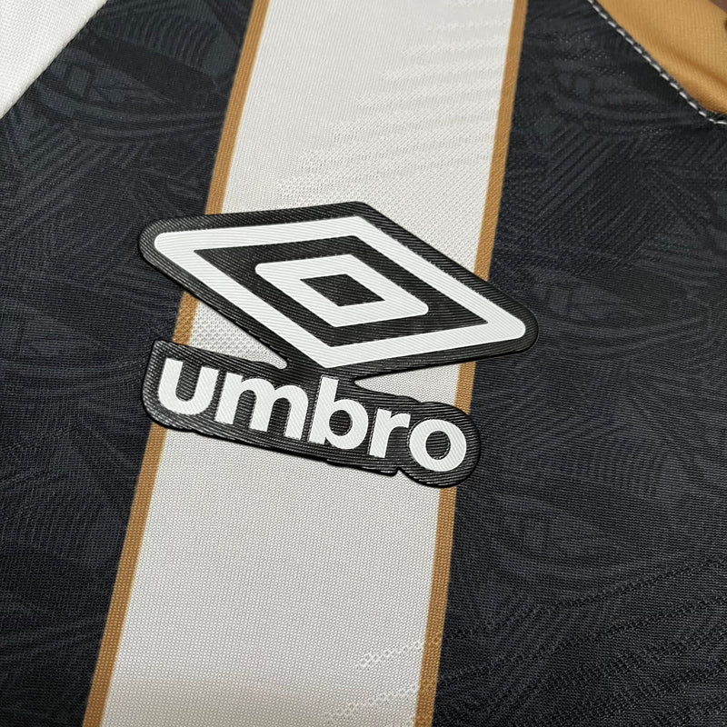 Camisa Santos FC away 24/25 Umbro  Masculina - Preto e Branco