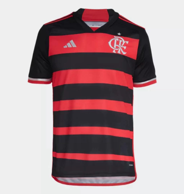 Camisa Flamengo Torcedor I - Temporada 24/25 - Vermelho e Preta - Adidas