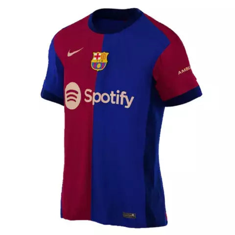 Camisa Barcelona I 24/25 Torcedor Nike Masculina - Azul e Grená (meio a meio)