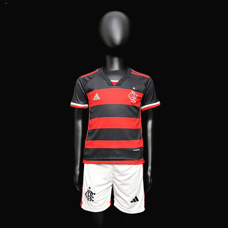 Kit Infantil Flamengo - Temporada 24/25 - Vermelho e Preto