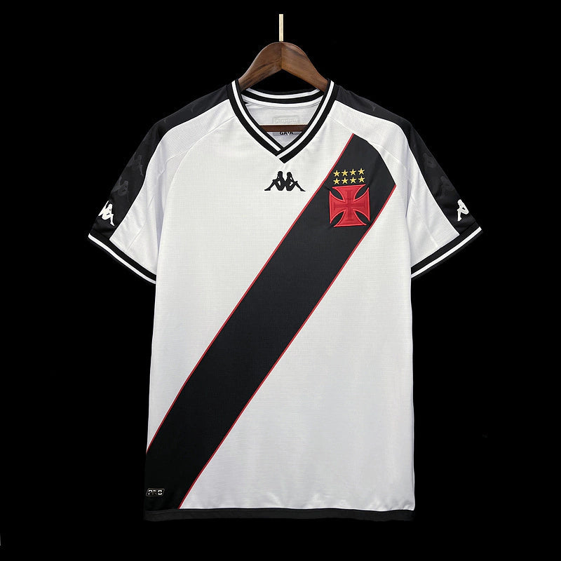 Camisa Vasco Torcedor - Temporada 24/25 - Branca c Faixa Preta - Kappa