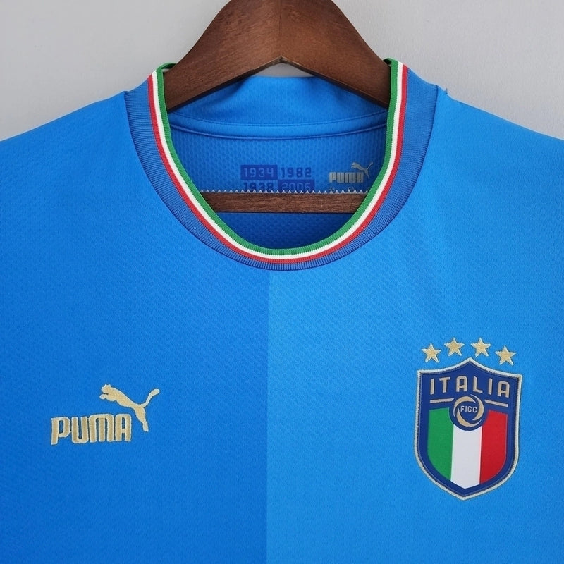 Camisa Seleção da Itália Home 22/23 Torcedor Puma Masculina - Azul