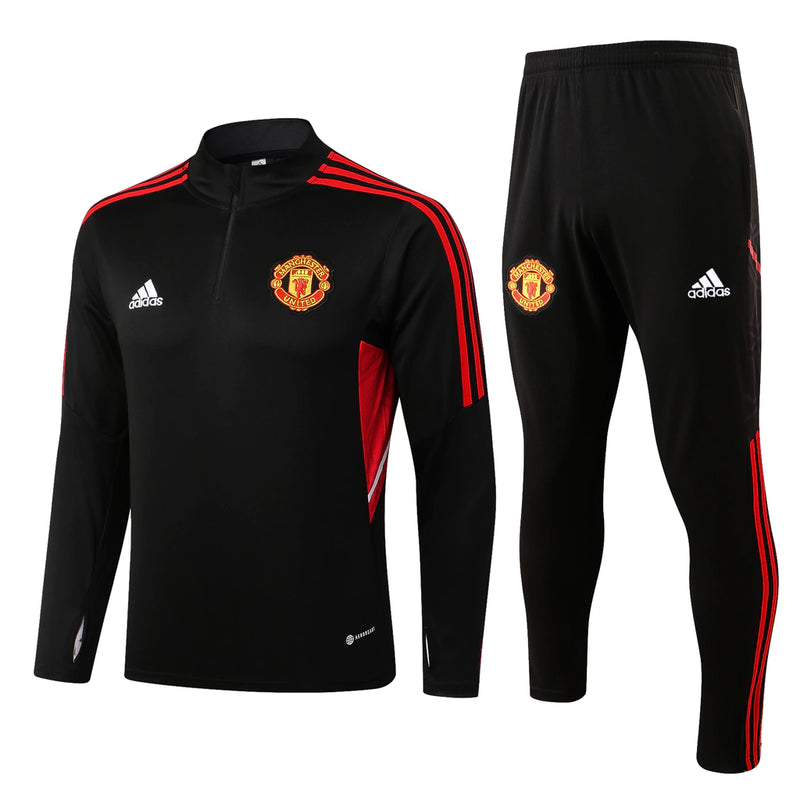 Conjunto Manchester United 23/24 Masculino Adidas - Preto