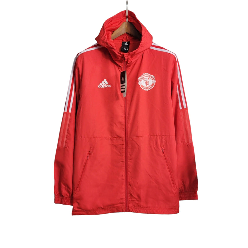 Jaqueta Corta-Vento Manchester United 23/24 Masculino Adidas - Vermelho