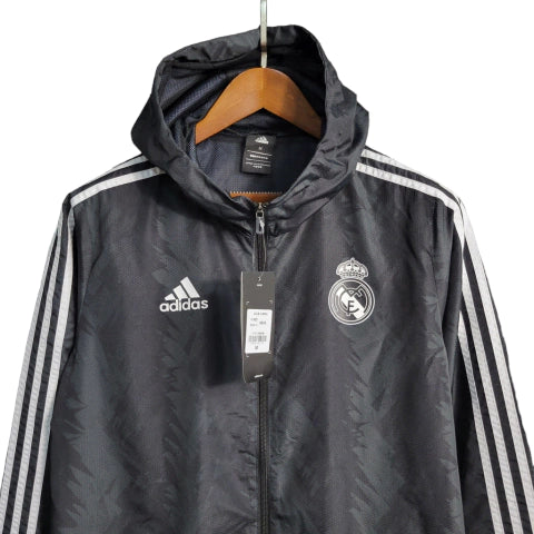 Jaqueta Corta-Vento Real Madrid 23/24 Masculino Adidas - Pretocópia)