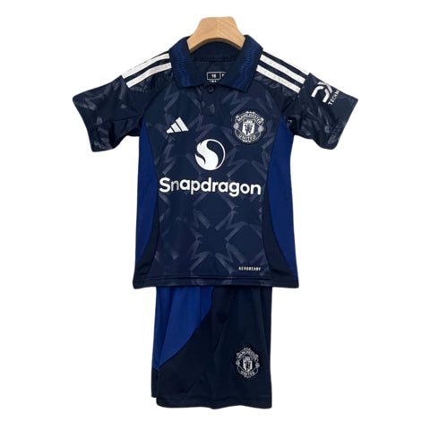 Kit Infantil Manchester United Away 24/25 - Adidas - Azul