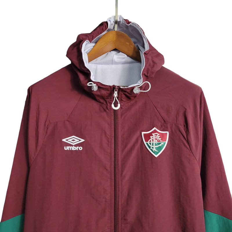 Jaqueta Corta-Vento Fluminense 23/24 Masculino Umbro- Vermelho e Verde