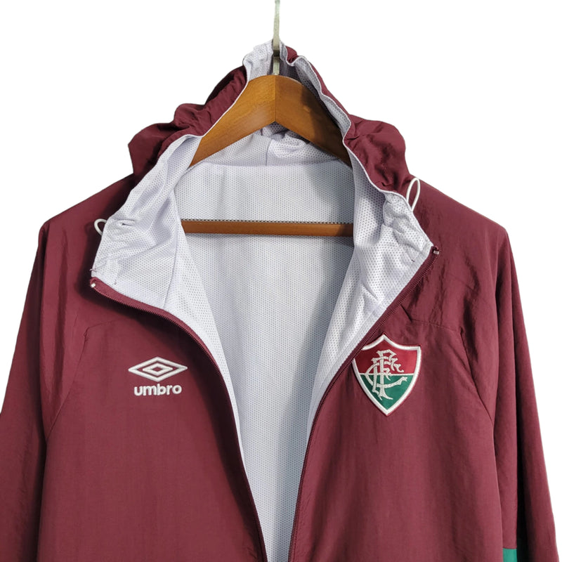 Jaqueta Corta-Vento Fluminense 23/24 Masculino Umbro- Vermelho e Verde