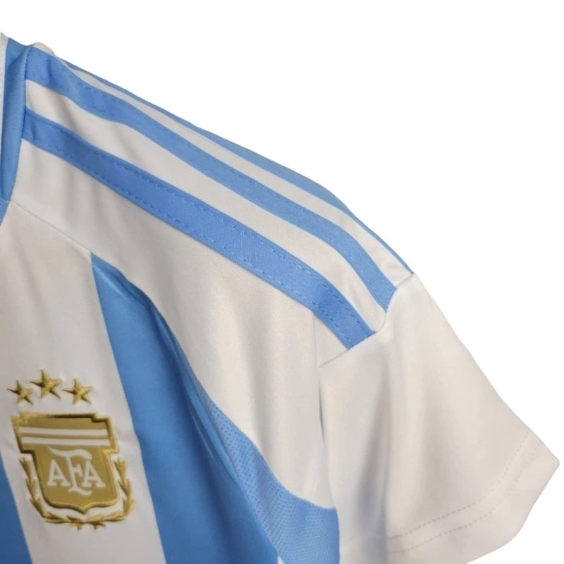 Kit Infantil Argentina I 24/25 - Adidas - Branco e azul