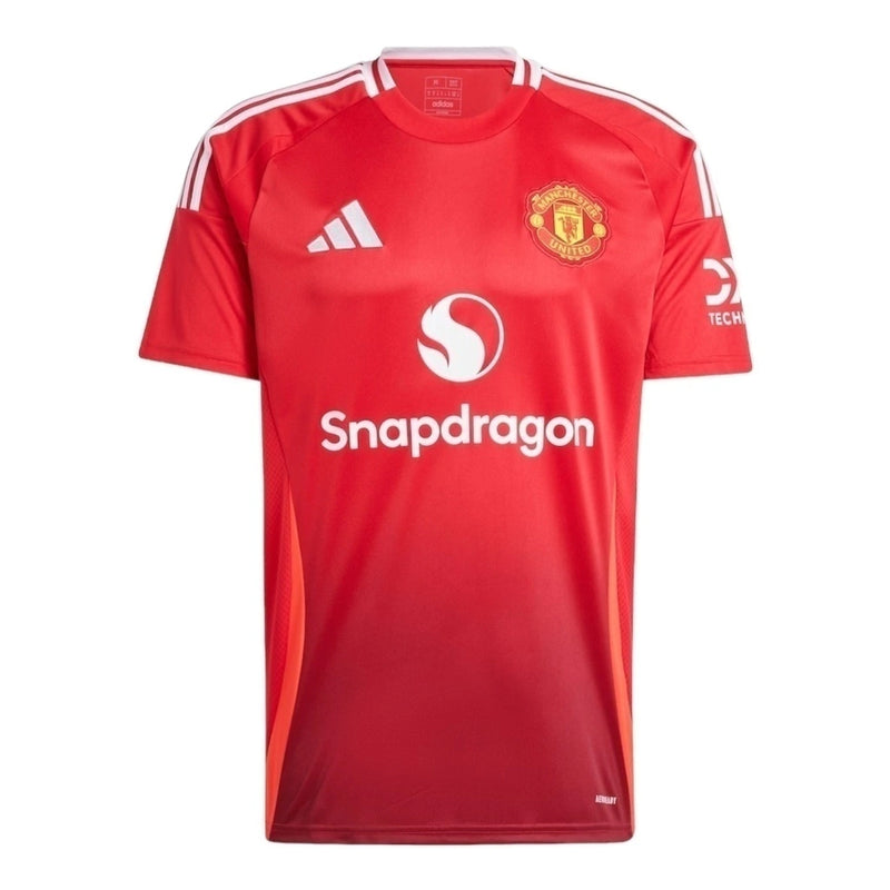 Camisa Manchester United I 24/25 - Torcedor Adidas Masculina - Vermelha com detalhes em branco