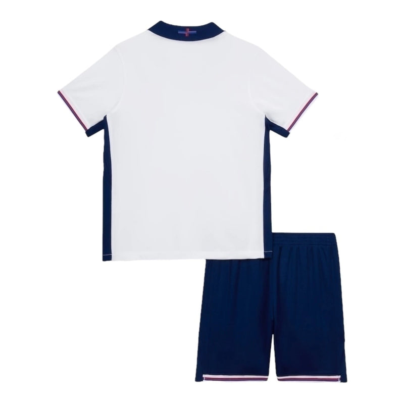 Kit Infantil Seleção da Inglaterra I 24/25 - Nike - Branco com detalhes em azul e vermelho