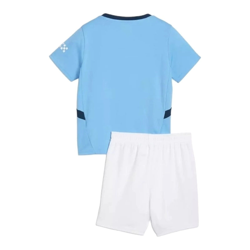 Kit Infantil Manchester City I 24/25 - Puma - Azul e branco