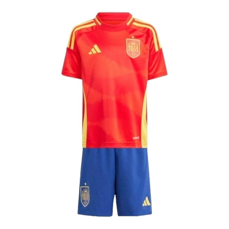 Kit Infantil Seleção Espanha I 24/25 - Adidas - Vermelho e azul