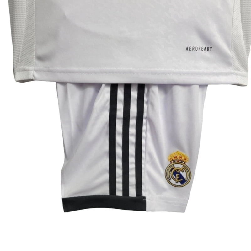 Kit Infantil Real Madrid I 24/25 - Adidas - Branco