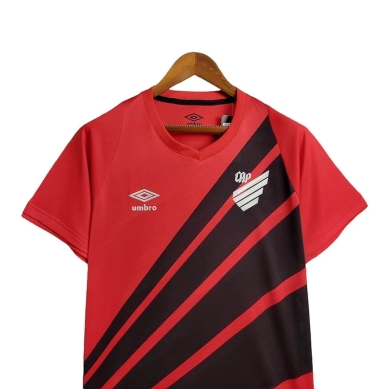 Camisa Athletico Paranaense I 24/25 - Torcedor Umbro Masculina - Vermelha com detalhes em marrom