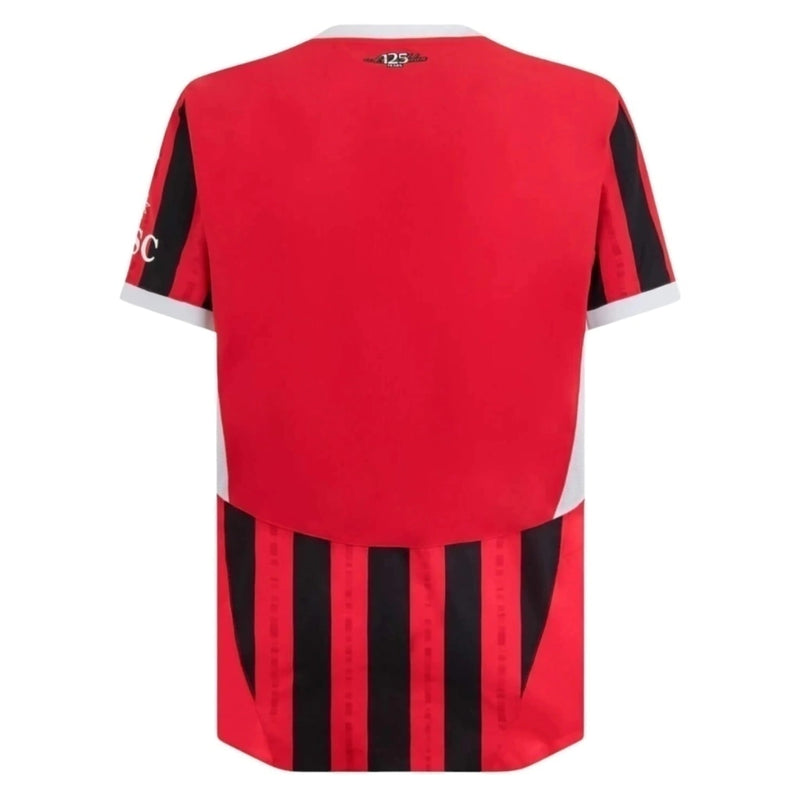 Camisa AC Milan I 24/25 - Torcedor Puma Masculina - Vermelha e preta com detalhes em branco